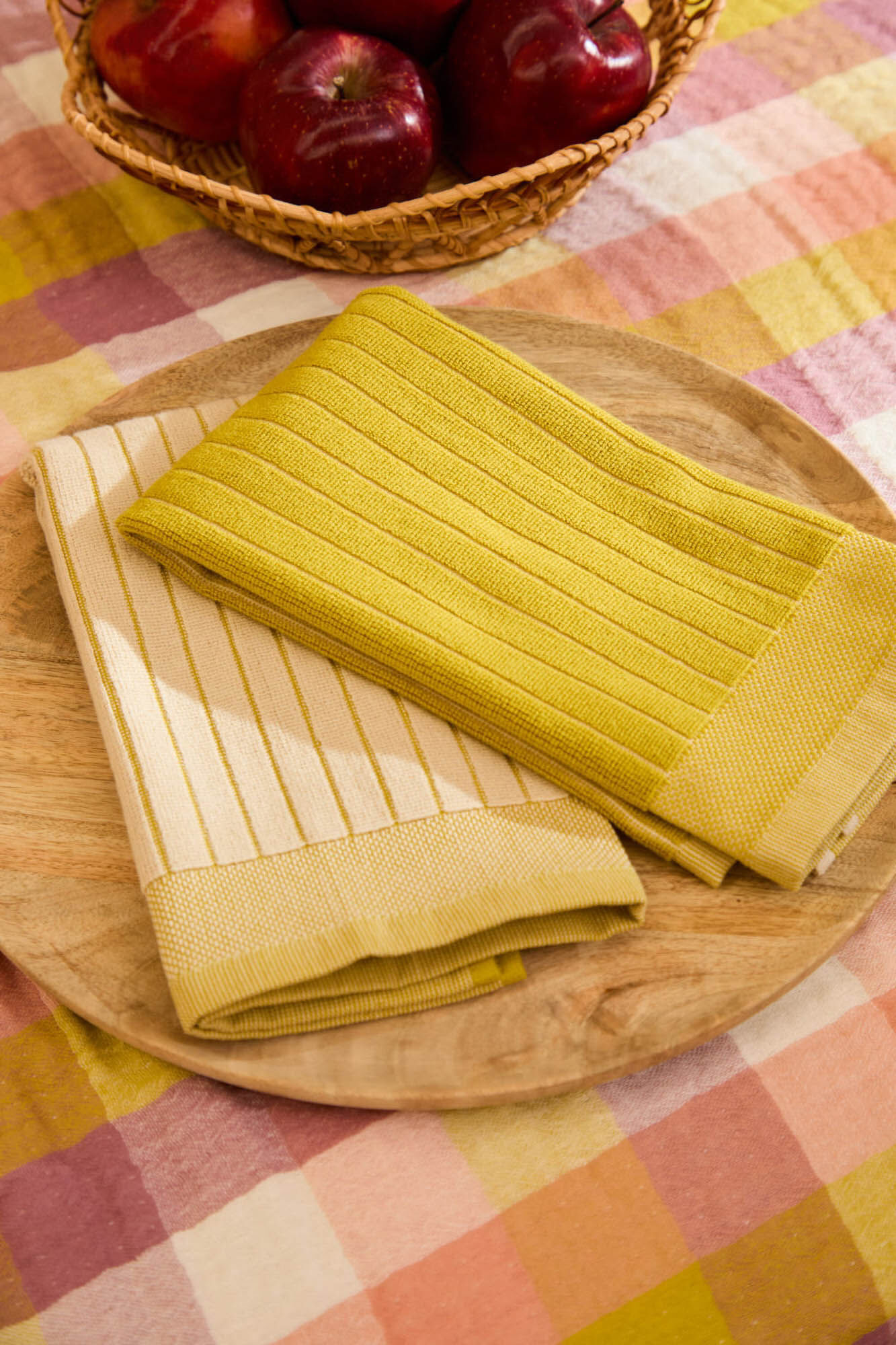 Calma House Set de 2 trapos de cocina de rizo verde Lisboa 50x50