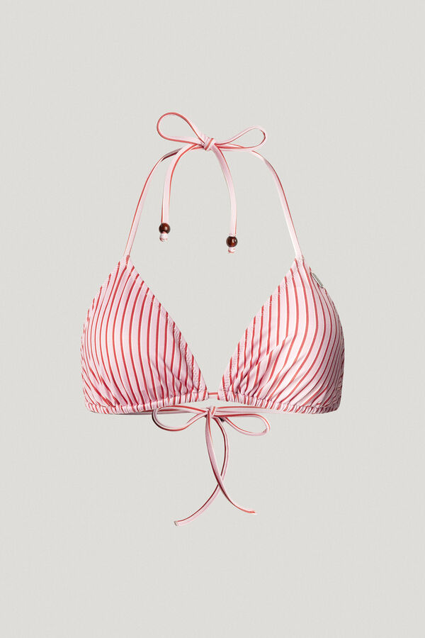 Pepe Jeans Top de bikini rayas rosa