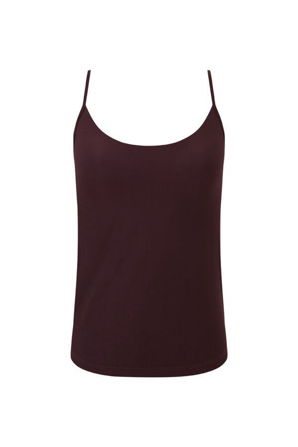 Women'secret Braon majica sa fiksnom korpom Braon