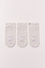Women'secret Lot de 3 chaussettes courtes imprim&eacute;es Peanuts rose