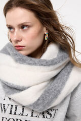 Pieces Bufanda de rayas gris