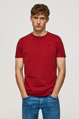Pepe Jeans Slim fit print logo t-shirt piros