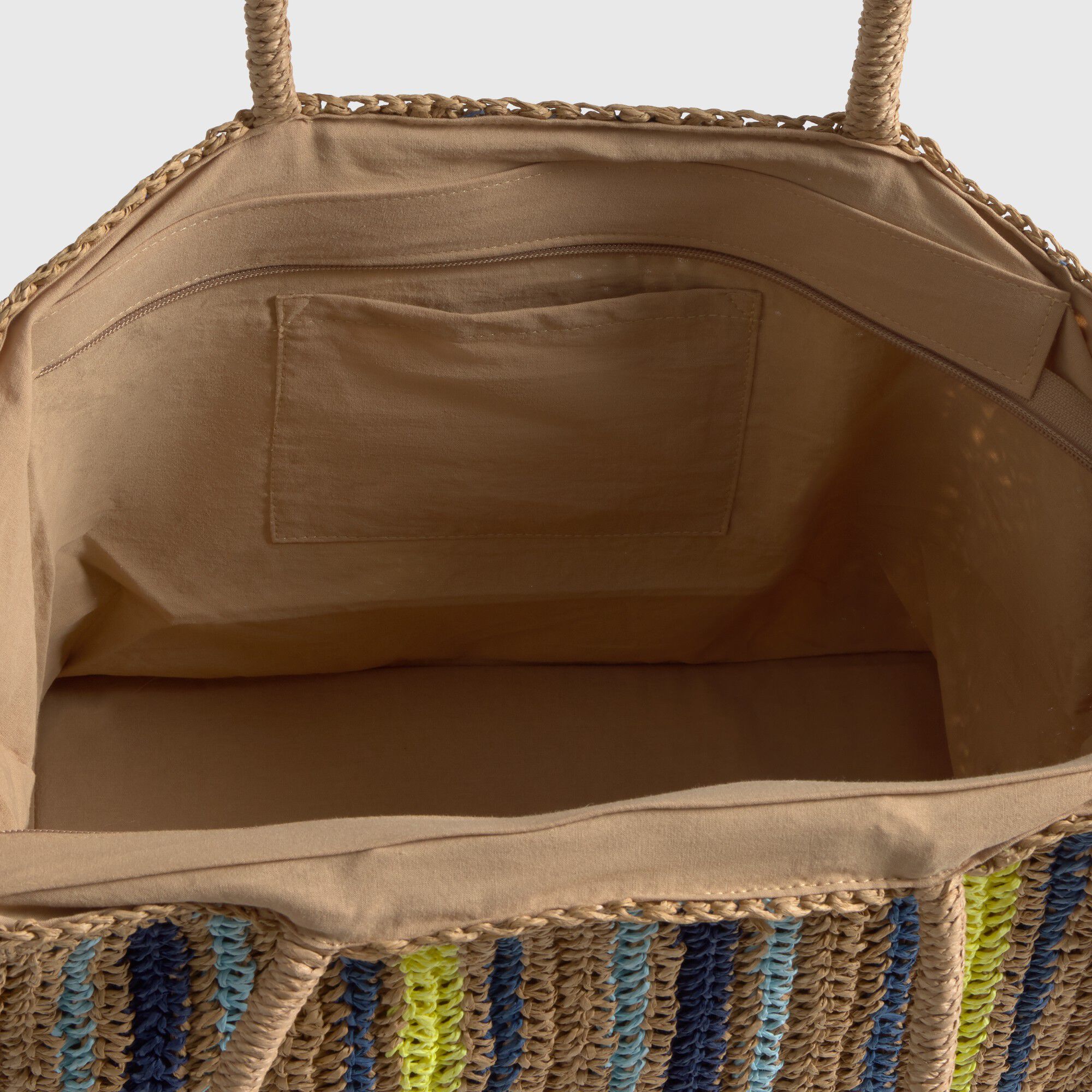 Textura Strandtasche in Bast-Optik