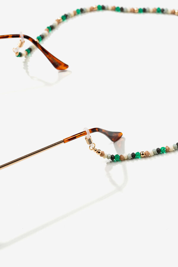 Womensecret Cadena para gafas con detalles de colores verde