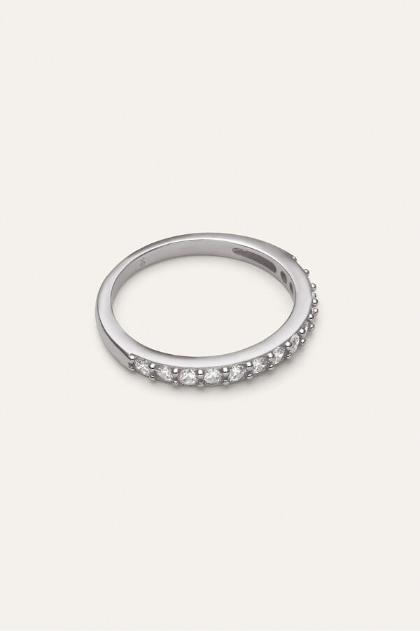 Singularu Bague brillante en argent gris