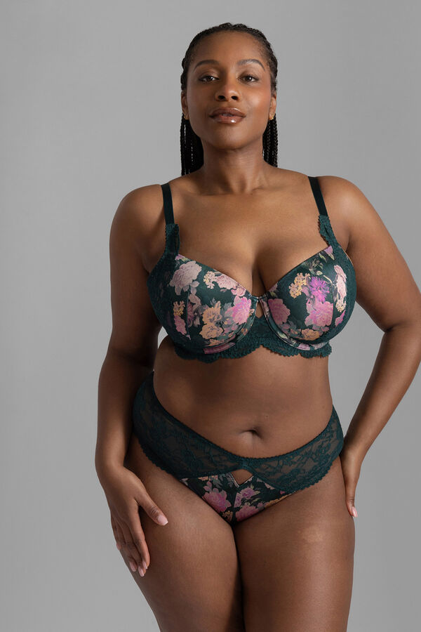Dorina Braga hipster cl&aacute;sica floral Anahi verde