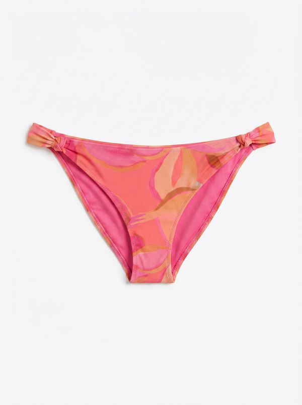 Women'secret Klassischer Bikini-Slip aus Mesh mit Maxi-Blumenprint mit Print
