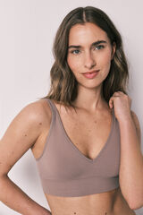 Women'secret Brown seamless triangle top NATURAL nude