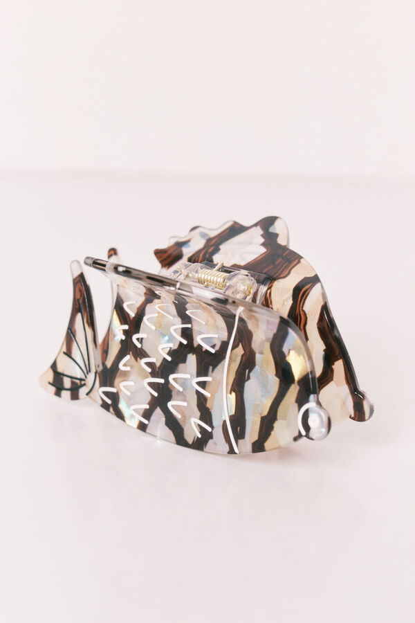 Women'secret Fish-shaped hair clip nude