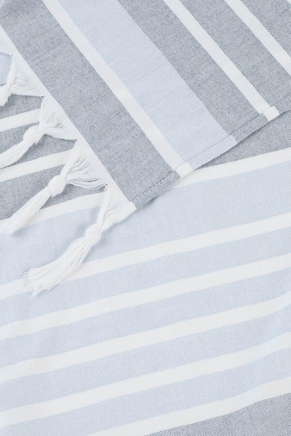 Womensecret Striped cotton sarong/towel plava
