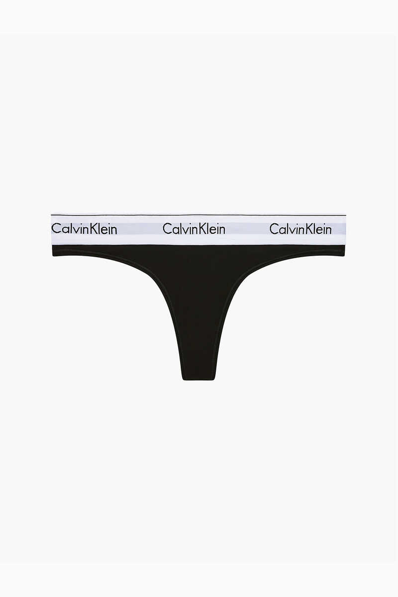 Womensecret Modern Cotton elasticated waist thong noir
