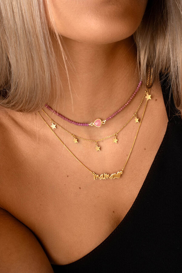Womensecret Gold Mama Heart Necklace imprimé