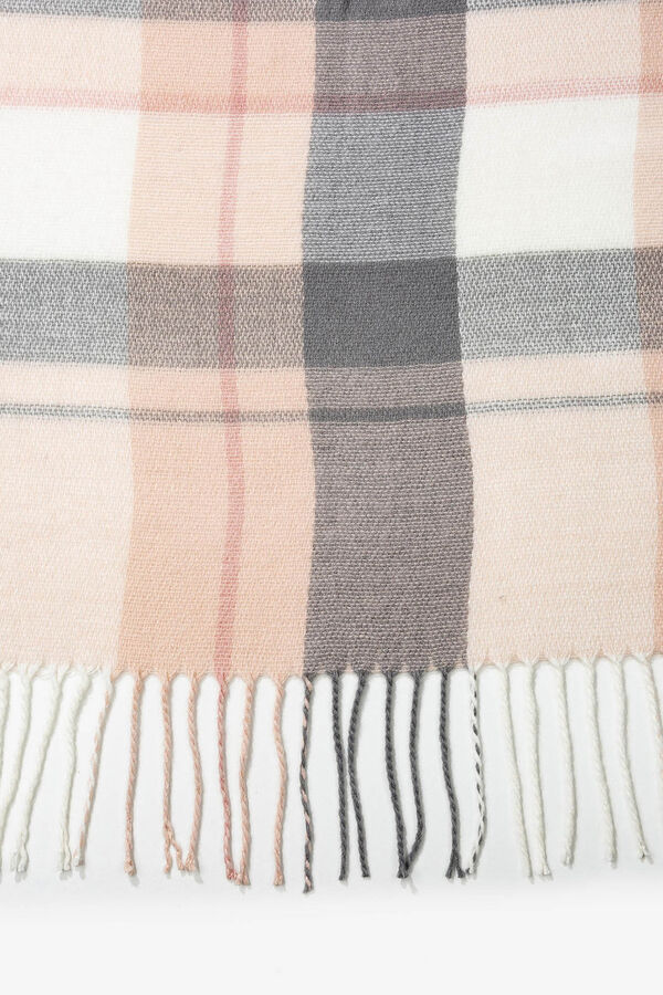 Vilanova Manta rectangular estampada con acabado de flecos.Dimensiones: 65 x 180 cm pink