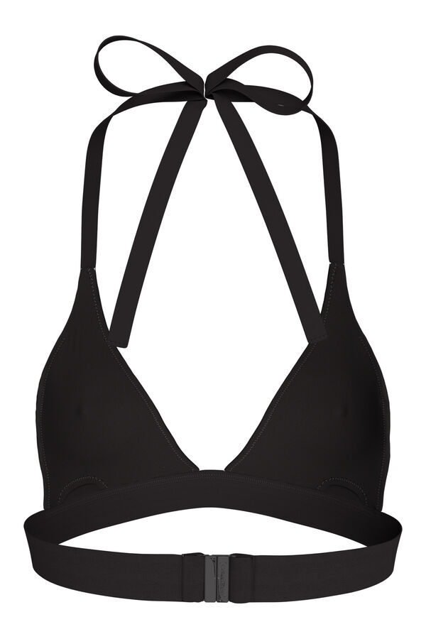 Calvin Klein Parte de arriba de bikini de tri&aacute;ngulo negro