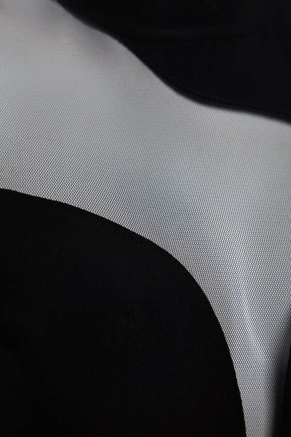 Trendyol Black transparent tulle body with details  Schwarz