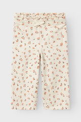 Womensecret Girls' floral print trousers Bijela