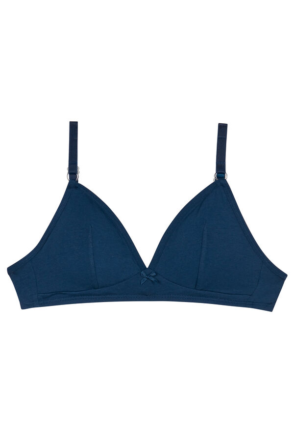 Womensecret Non-wired bra with removable cups, hypoallergenic, dermatologically tested  Blau