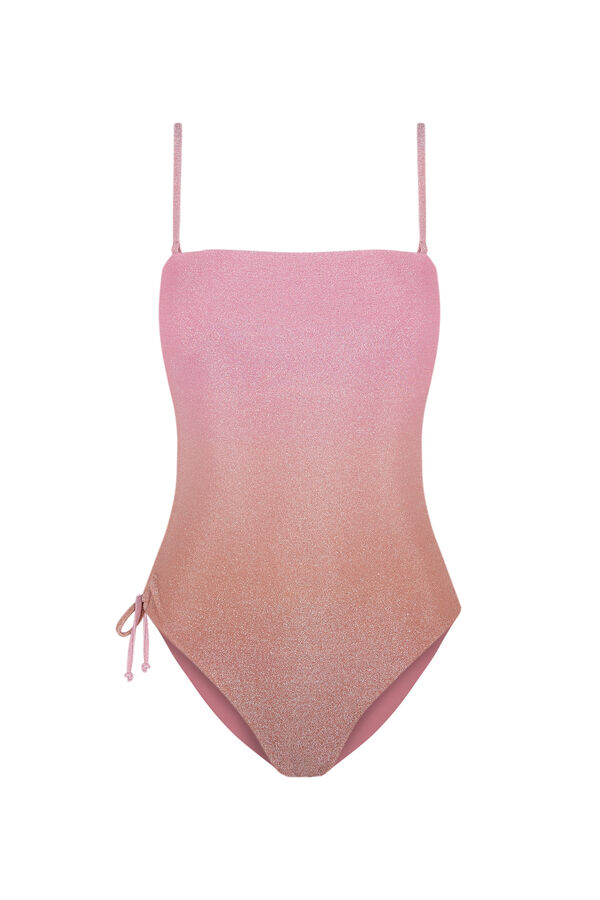 Womensecret Glänzender Badeanzug mit Farbverlauf Rosa