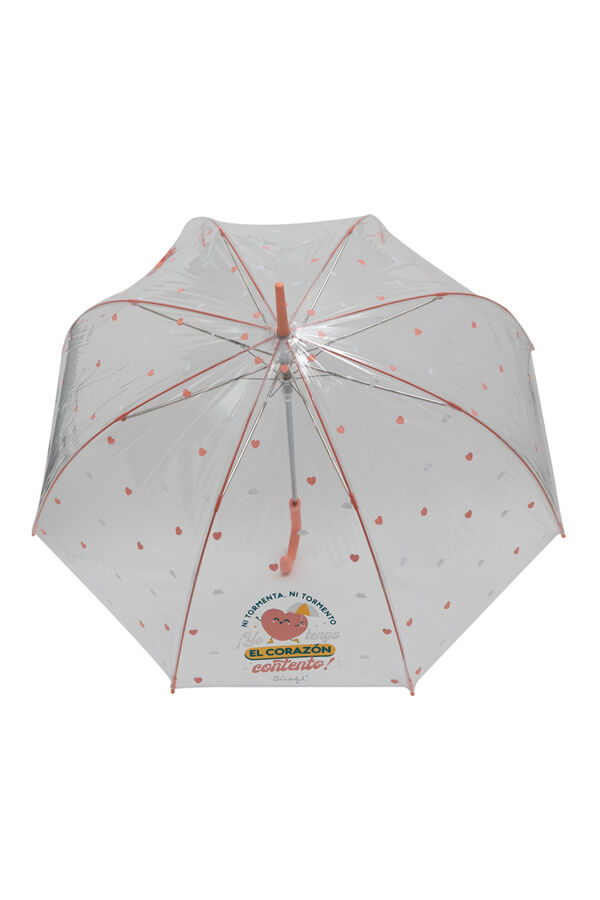 Womensecret Guarda-chuva grande transparente estampado