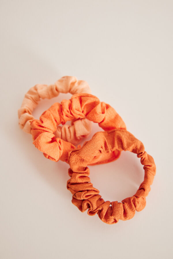 Womensecret Pakiranje od 3 gumice za kosu narančaste boje Narančasta