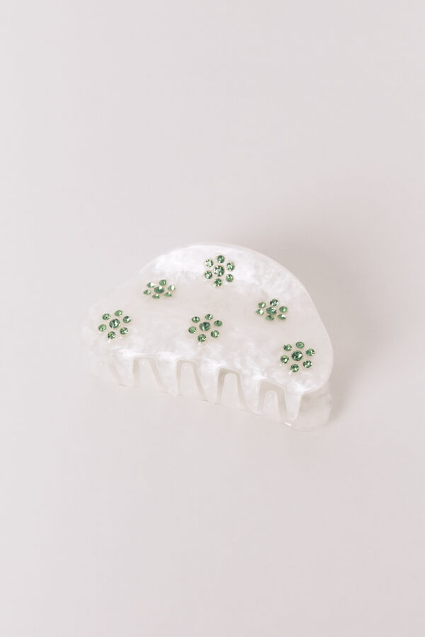 Women'secret Rhinestone hair clip beige