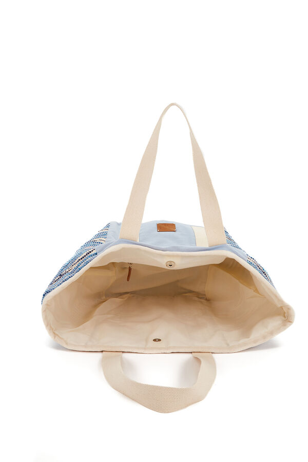 Abbacino Bolsa de playa print rayas azul