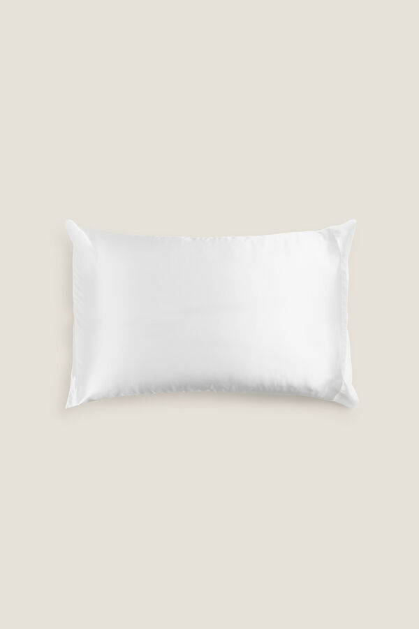 Womensecret Silk and sateen pillowcase blanc
