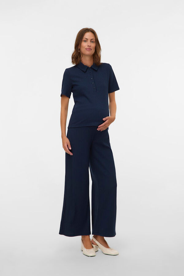 Mamalicious Long trousers Maternity blue