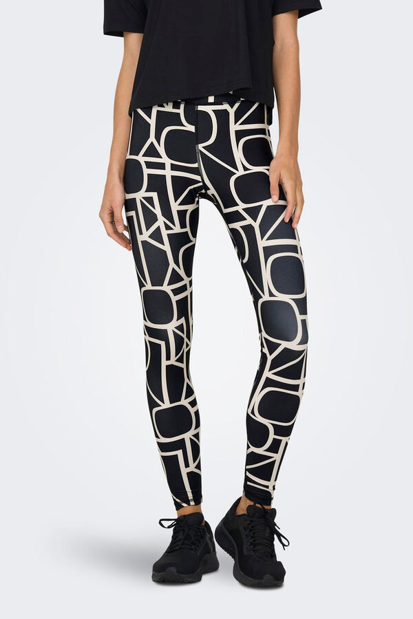 Only Play logo print leggings fekete