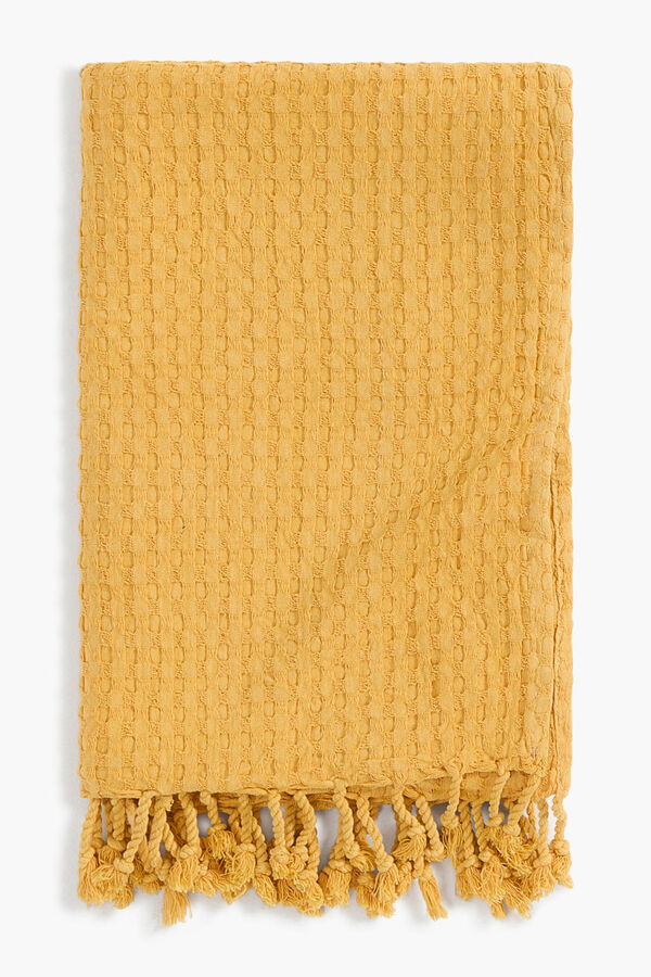 Womensecret Mustard Ola 100 x 180 beach towel rávasalt mintás
