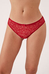 Promise Braga cl&aacute;sica corte bikini de encaje rojo rojo