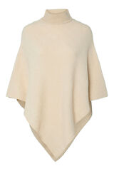Pieces Poncho with neck grey