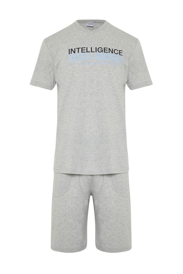 Trendyol Plain short pyjamas set grey