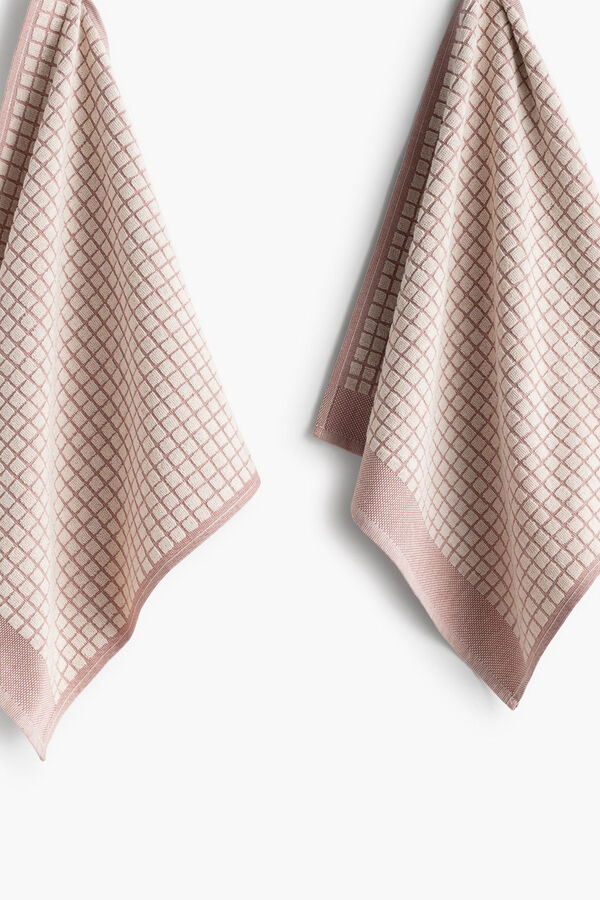 Calma House Tagesdecke aus baumwolle wabenmuster wei&szlig; panal Rot