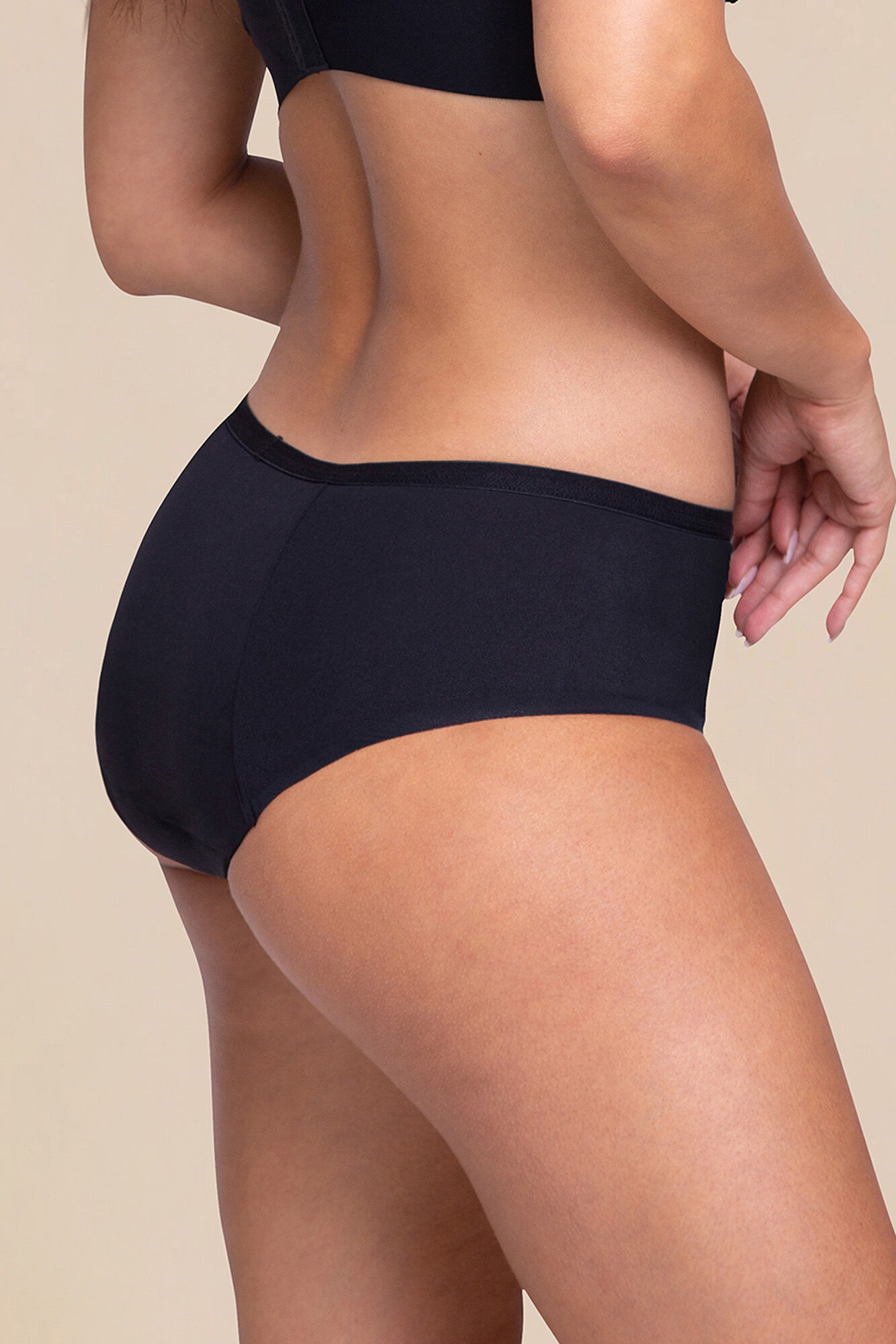 Proof Braga menstrual hipster negra &ndash; Absorci&oacute;n s&uacute;per fuerte