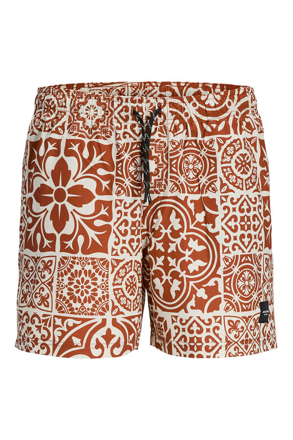 Jack & Jones Ba&ntilde;ador estampado rojo