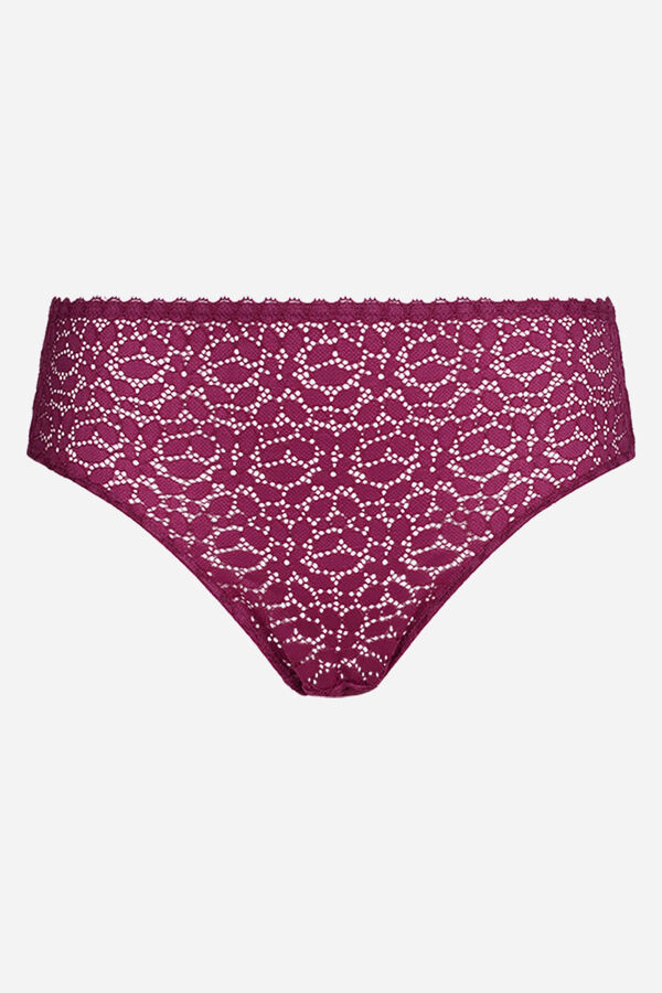 DIM Braga invisible de encaje floral morado/lila