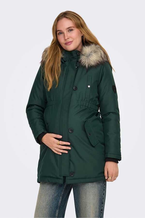 Only Maternity Maternity hood parka blue