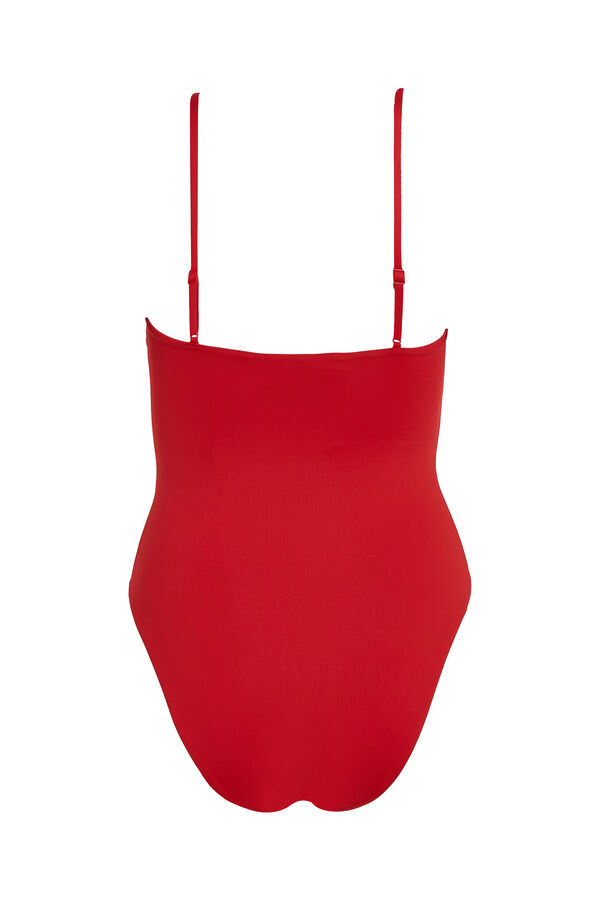 Womensecret Tommy Hilfiger strappy swimsuit rouge