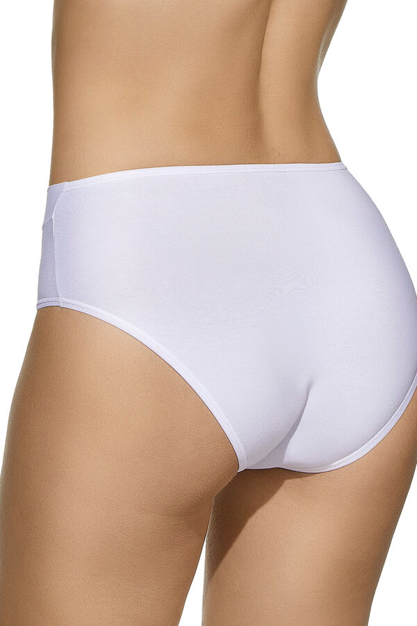 Selene White cotton high-waisted panty white