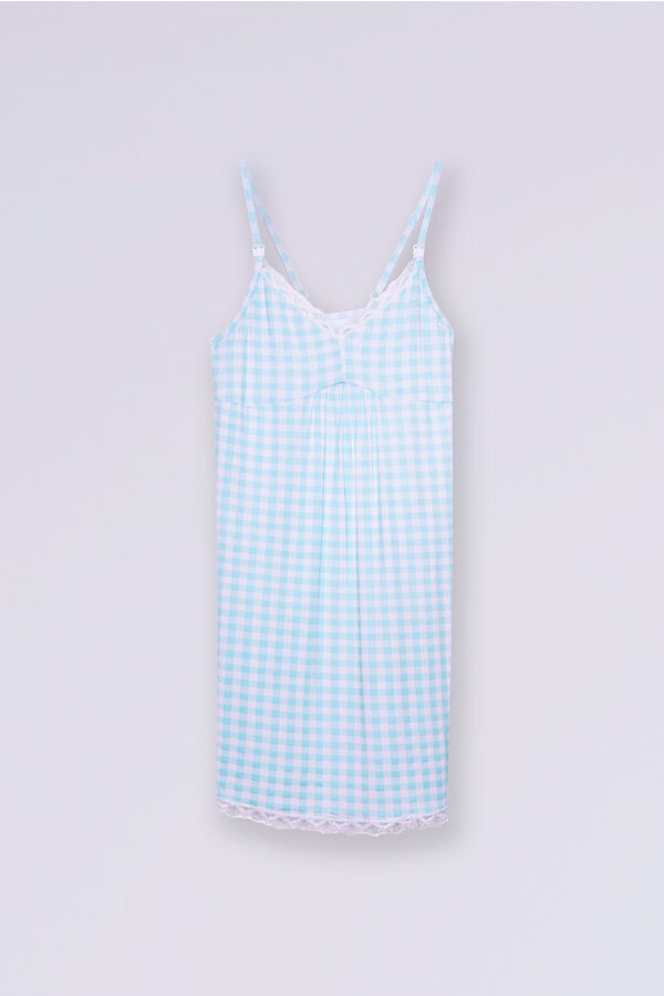 Ohma! Camisa de dormir de amamenta&ccedil;&atilde;o com renda estampado