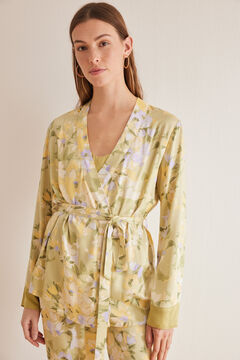 Womensecret 3 részes virágos pizsamaegyüttes zöld