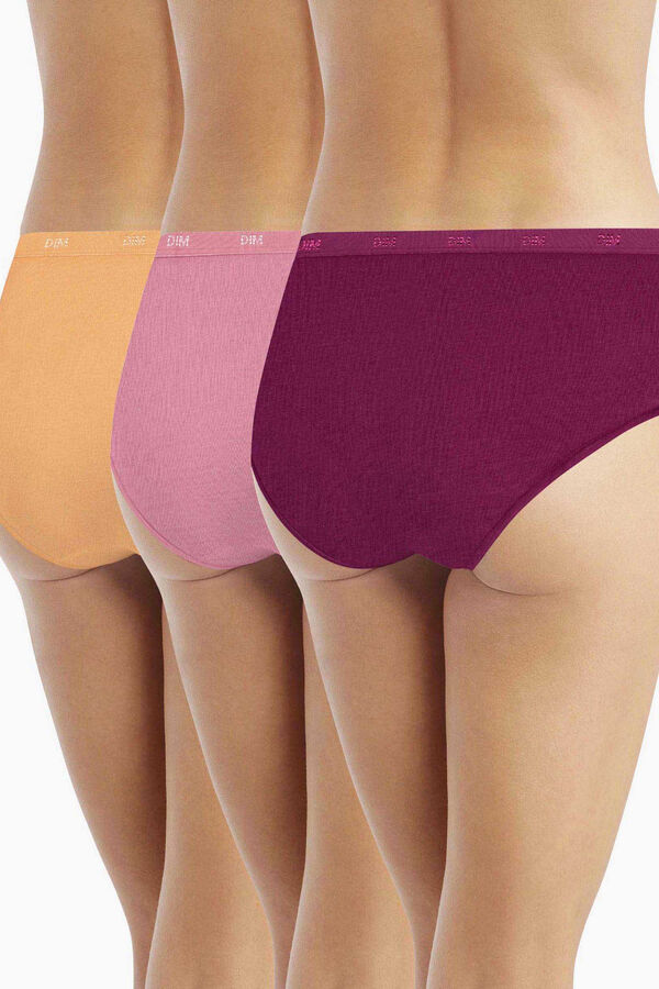 DIM Pack de 3 culottes em v&aacute;rias cores estampado