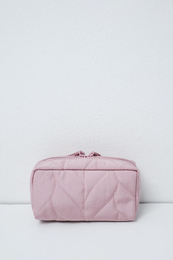 Women'secret Trousse de toilette portefeuille petite matelass&eacute;e rose rose