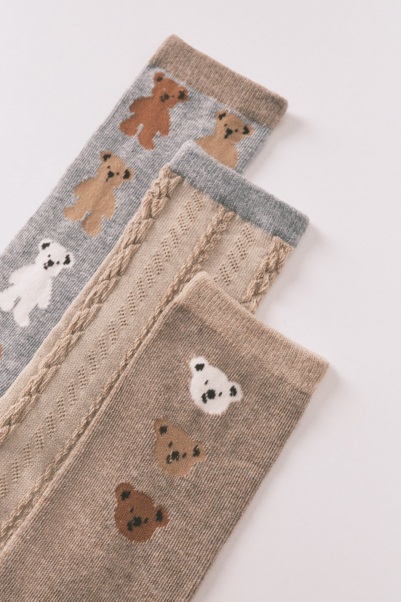 Women'secret Pack of 3 long cotton bear socks 
