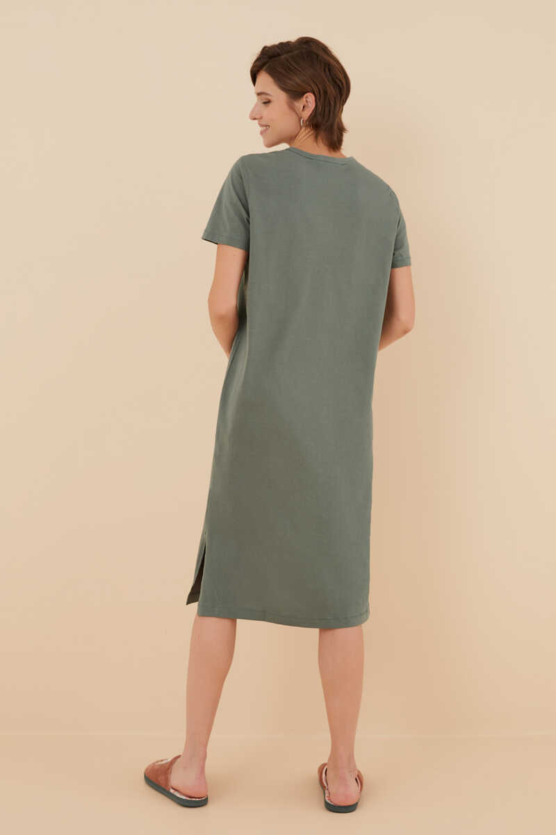 Womensecret Short green 100% cotton Snoopy nightgown green