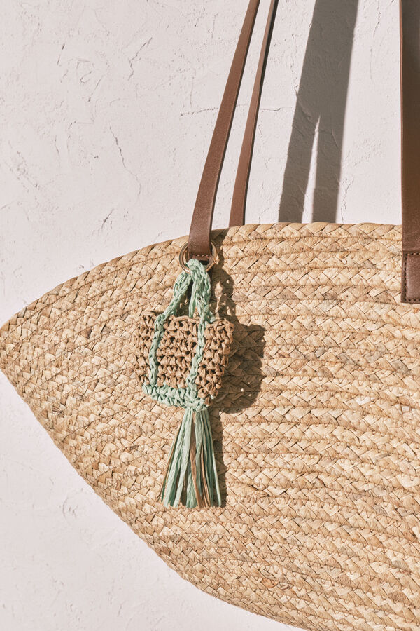 Women'secret Natural raffia basket bag nude