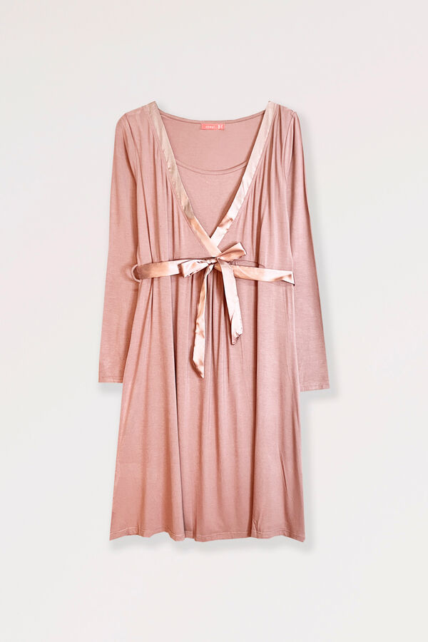 Womensecret Nursing nightgown with satin belt Rosa