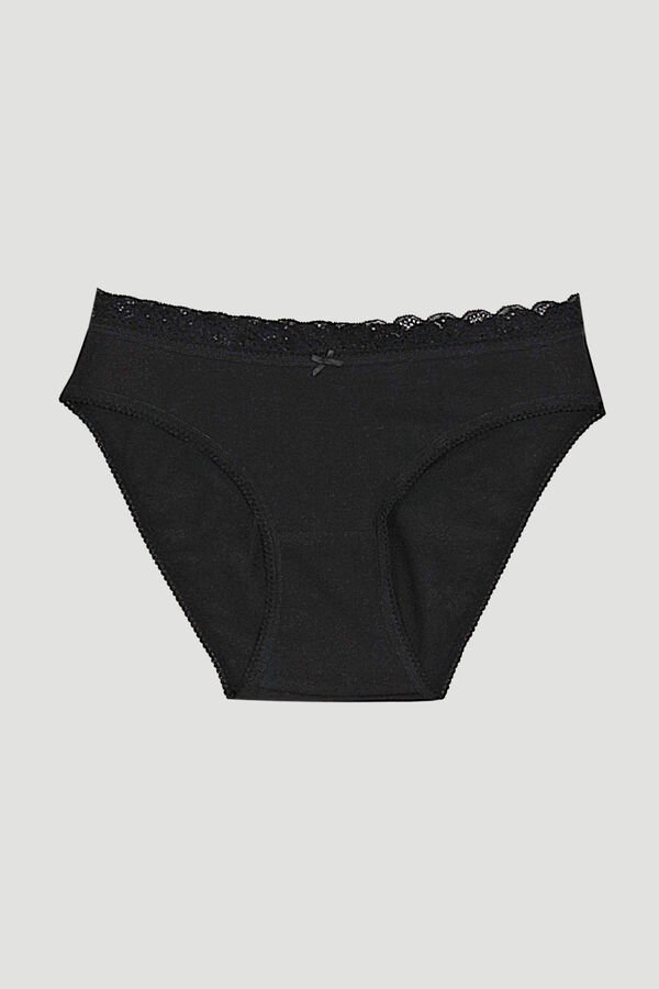 Womensecret Maternity panty with lace details Schwarz