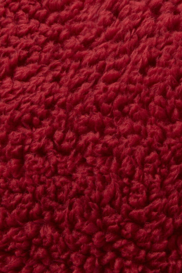 Textura Funda coj&iacute;n pelo suave rojo